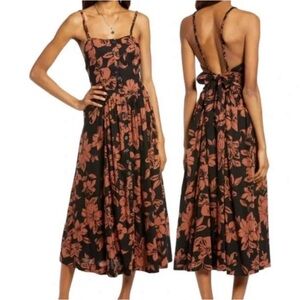 Free People Perfect Sundress Black/Brown Floral